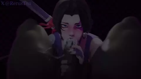 Psylocke Gives Tchalla a Sloppy Blowjob