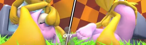 Amy stuck in the monitor