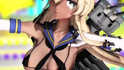 Adult Shimakaze - Kimiiro [MMD R18] Bender