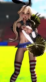 Adult Shimakaze - Hentai Cheerleader Dance [MMD R18] Bender