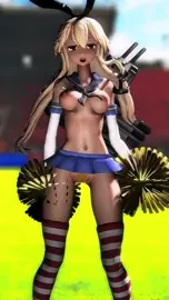 Adult Shimakaze - Hentai Cheerleader Dance [MMD R18] Bender