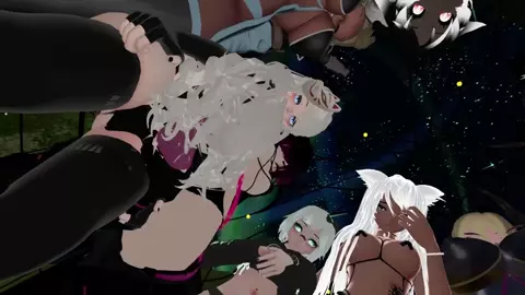 VRCHAT Ten People Facesitting POV