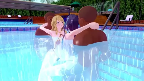 [Lynlynop] Navia and Clorinde Pool Sex Party