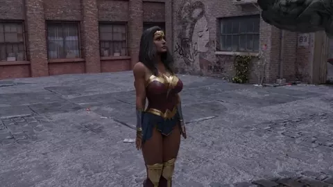 Clay face vs wonder women by spungyjacket