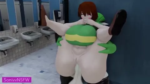Chara's Failing Grades: Bathroom「SonivvNSFW」