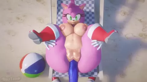 Amy fucked by Sonic on the Beach