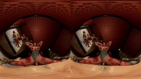 A White Christmas - Lara Croft Bleached VR Version 4K