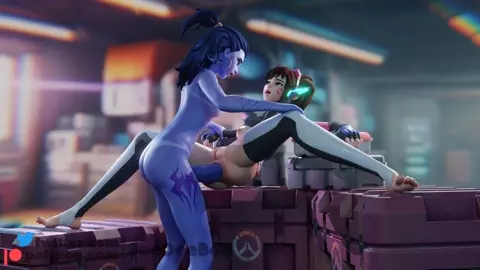 Futa Widowmaker x D.Va [3eeDeeBee]