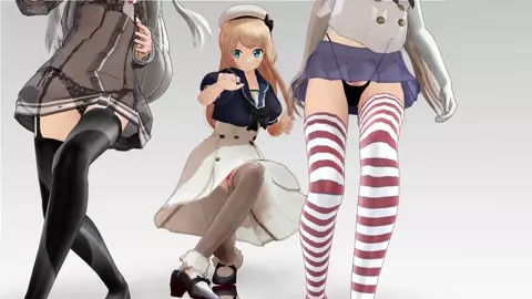 Shimakaze, Amatsukaze & Jervis - Techno Break [MMD R18] MikumikuJackD