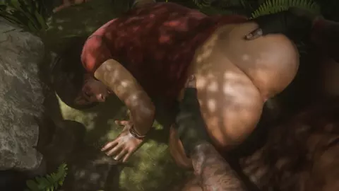 Chloe takes a "break" between treasure hunting (black+sound) [Madruga3D]