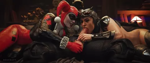 Harley and Catwoman Sharing Batmans Cock [Rescraft] (Sound Update)
