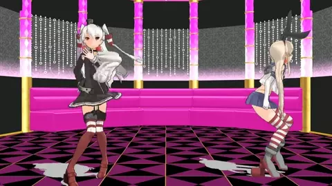 Shimakaze & Amatsukaze - Disturb Manic Girl [MMD R18] Pekuchin