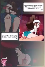 Hilda paying with her butt