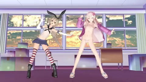 Shimakaze & Ro500 - Happy Trap [MMD R18] macch