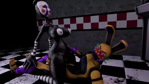 Vengy fucks Ballora and Puppet. Part 1