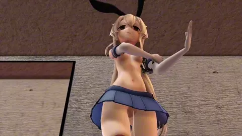 Shimakaze - GIFT (ver. 2) [MMD R18] Curuteri