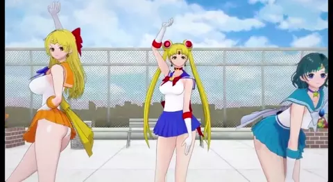 "Bakunyuu Ondo" with the Sailor Soldiers