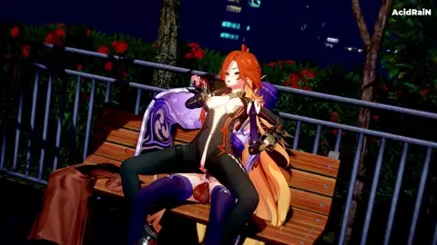 077 Mavuika x Raiden shogun Futa  sex [sound] 【Genshin impact】