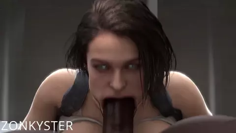 Jill brushes up on her oral techniques with her favorite BBC buddy. [Zonkyster]