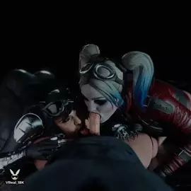 Double Blowjob with Harley Quinn and Catwoman (DC comics parody)
