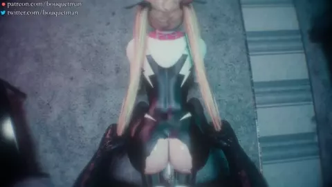 marie rose hair pull doggystyle (spiderwoman)