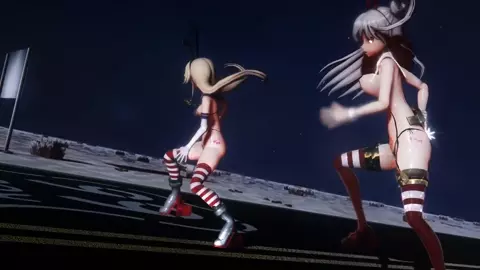 Shimakaze & Adult Amatsukaze - Eleven Rave Girl [MMD R18] dbsye