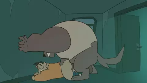 Dad transforms into a werewolf animation - smallsrabbit