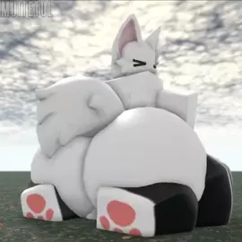 Shaking big ass Silly Cat Roblox  ( art:Muitetul )