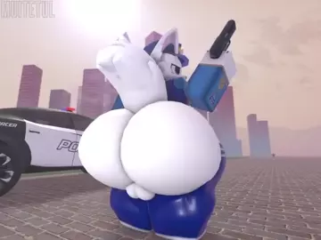 Silly Cat Furry twerking ass on patrol Roblox ( art: Muitetul )