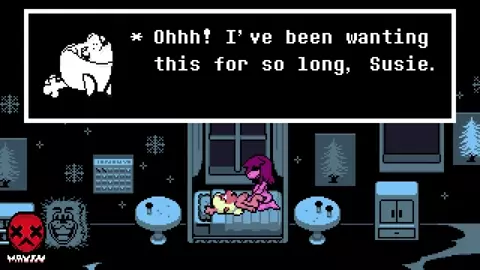 Susie and Noelle in bed