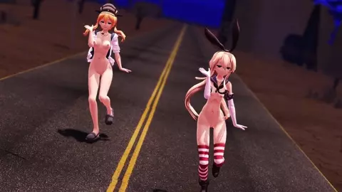 Shimakaze & Prinz - Comet Honeymoon [MMD R18] key2005