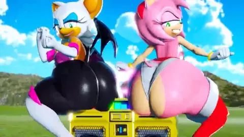 Rouge and Amy Bouncing Ass (Alt)