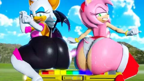 Rouge and Amy Giant Ass
