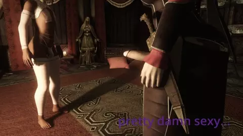 Futa Goth Girl Serana fucks Femboy BF