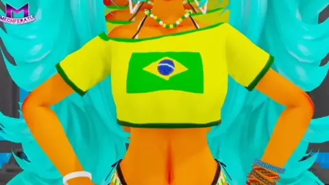 Mmd / Brazilian Miku Hatsune - Bubble Butt