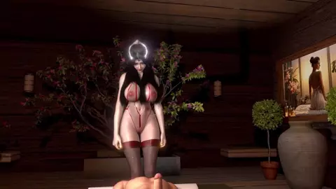 3D super hot Asian massager naked her huge boobs