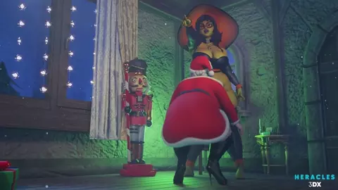 Mrs Claus feeling pleasure