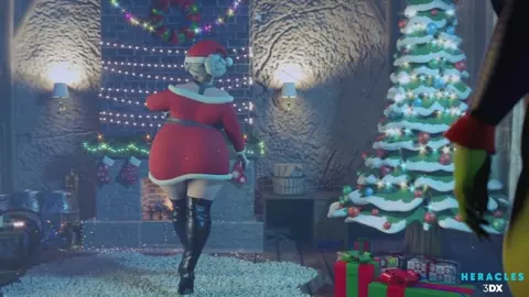 Mrs Claus feeling pleasure