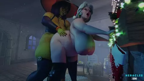 Mrs Claus feeling pleasure