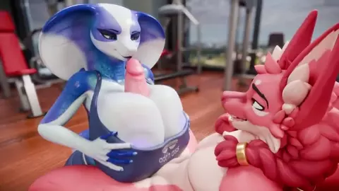 Snek is hungry for post workout cock