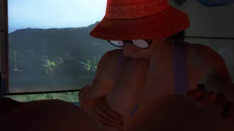 Sania sucking off in a tent