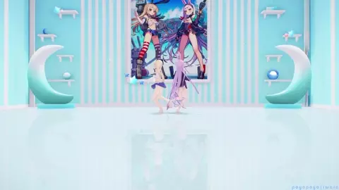 Shimakaze (KC) & Shimakaze (AL) - GETCHA! [MMD R18] Poyopoyo