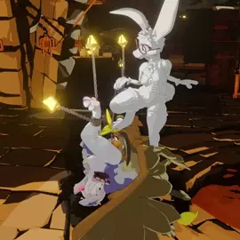 Bunny forces girls have fun together