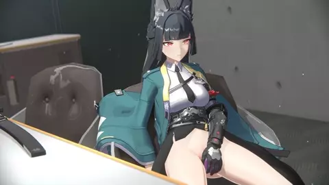 (4K) Miyabi found a toy (Skirt Lift) [HorizontalSlope]