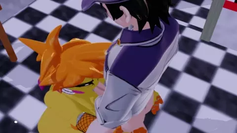 Chica sucks nightguard off [MMD]