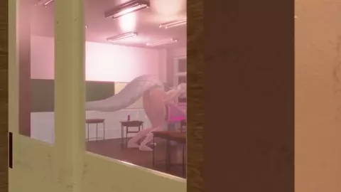 [Subtitled] Giant Futanari Dragon Girl Using An Onahole (Famu)