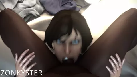Elizabeth proving why she's the Bioshock Throat G.O.A.T. (black) [Zonkyster]