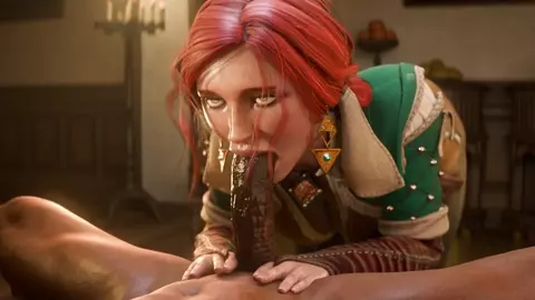 Triss prepares for BBC bliss. (black) [9Nithes]
