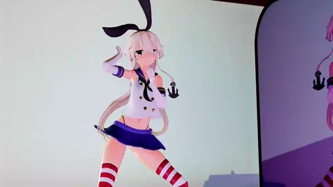 Shimakaze - Pjanoo Striptease [MMD R18] Slugathor