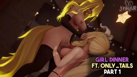 [JinkyVR] Slutty Bunny gets FUCKED by everyone and CUMS multiple times